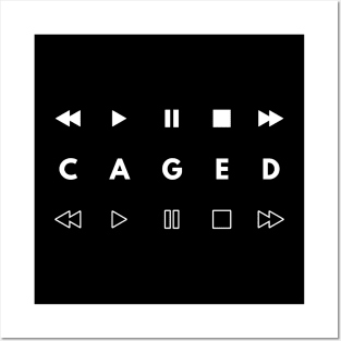 CAGED System Music Player Buttons Dark Theme Posters and Art